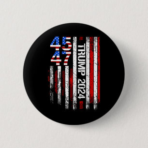 2024 45 47 Vintage American Flag Retro 4547 6 Cm Round Badge