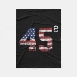 2024 45 Squared Second Term Usa Vintage Fleece Blanket