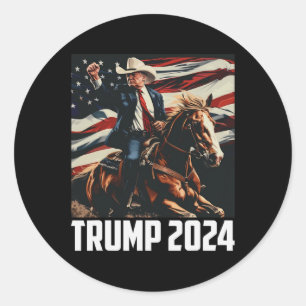 2024 4th Of July Patriotic America Independence Da Classic Round Sticker