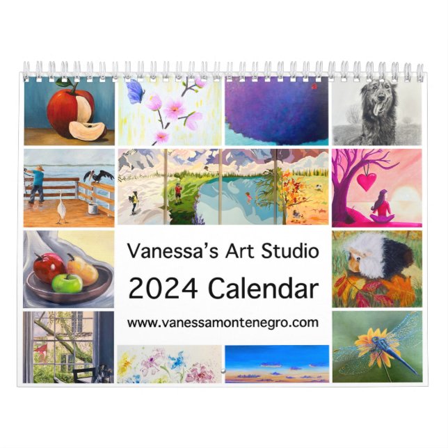 2024 Art Calendar Vanessa's Art Studio  (Cover)