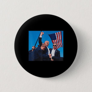 2024 Asination Butler Pennsylvania Trump Fight 6 Cm Round Badge