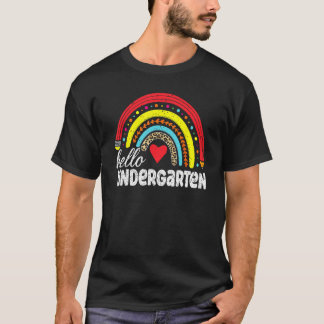 2024 Back To School Hello Kindergarten Teacher Rai T-Shirt