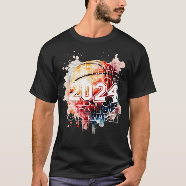 2024 Basketball Senior Shirt Senior 2024 Basketbal (Front)