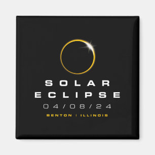 2024 Benton Illinois Solar Eclipse Magnet