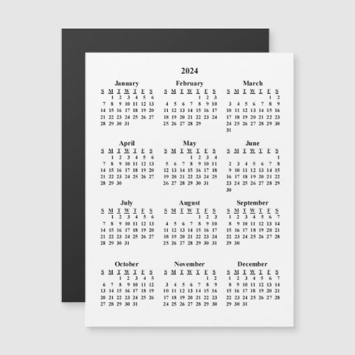 2024 Blank Calendar Zazzle