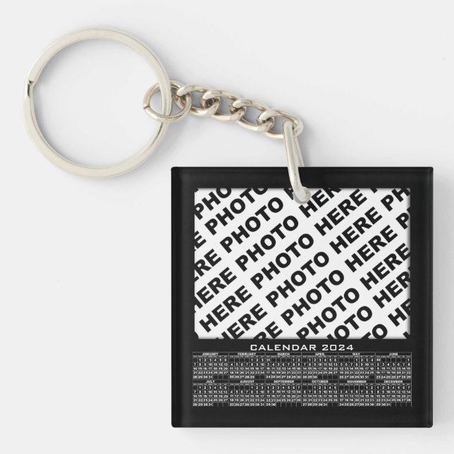 2024 Calendar Add 3 Photos Keychain (Front)