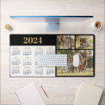 2024 Calendar and Photo Collage Desk Mat<br><div class="desc">2024 month-at-a-glance calendar desk mat features your favourite photos,  too with a black background. **This is for 2024** (Look for our new designs for next year.)</div>