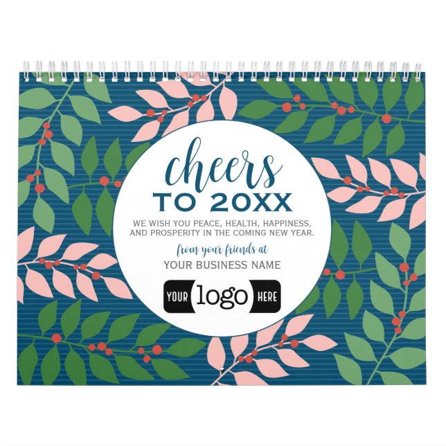 2024 Calendar Business Greeting with Logo - Cheers (Cover)