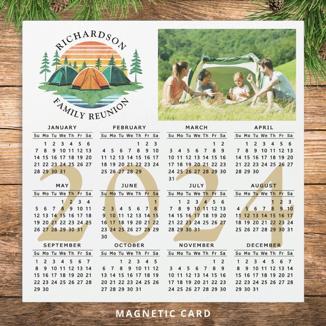 2024 Calendar Camping Family Reunion Custom Photo (Creator Uploaded)
