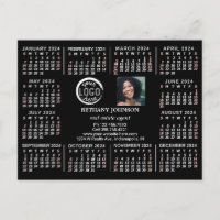 2024 Calendar Custom Business Logo Photo Text Easy