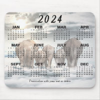2024 Calendar - Elephant Butt Family