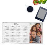 2024 Calendar Family Custom Photo Desk Mat<br><div class="desc">This design was created though digital art. It may be personalised in the area provided by changing the photo and/or text. Or it can be customised by choosing the click to customise further option and delete or change the colour the background, add text, change the text colour or style, or...</div>