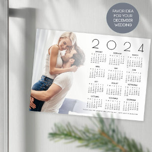 2024 Calendar Photo Overlay Newlywed Wedding Favou