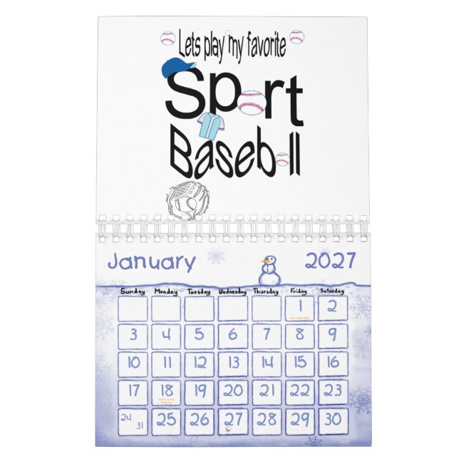 2024 Calendar Sports Football, Basketball, Soccer (Jan 2027)