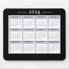 2024 Calendar Weekly Black White Large Print