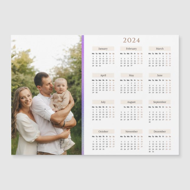 2024 Calendar with custom Photo (Front)