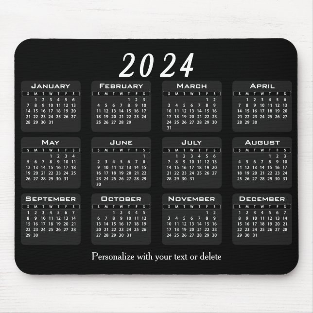 2024 Calendar - Year Mouse Pad (Front)