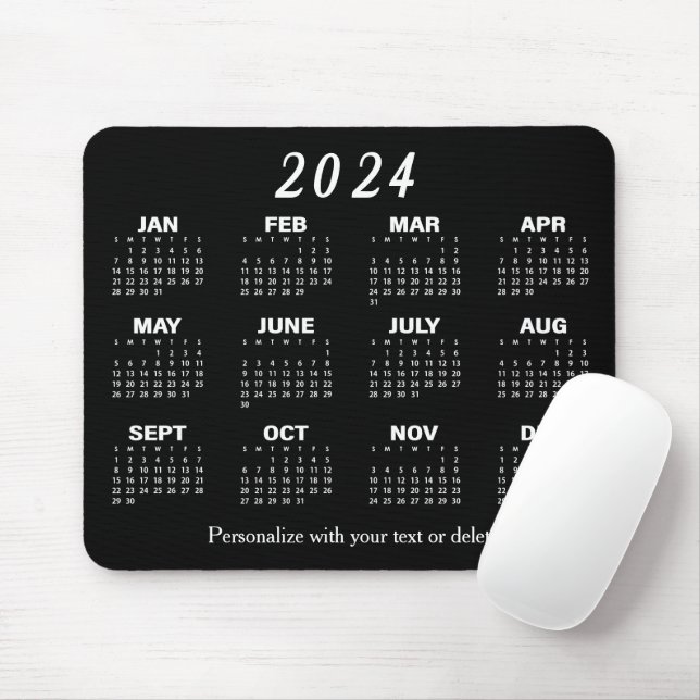 2024 Calendar - Year  Mouse Pad (With Mouse)