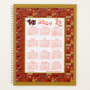 2024 Calendar Year Of The Dragon Chinese Favourite Planner