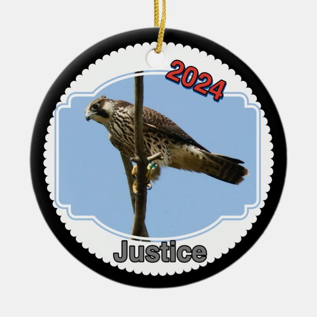 2024 Ceramic Circle Ornament Justice (Front)