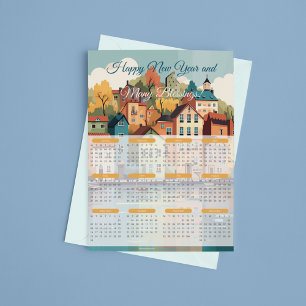 2024 Charming Village Calendar Postcard