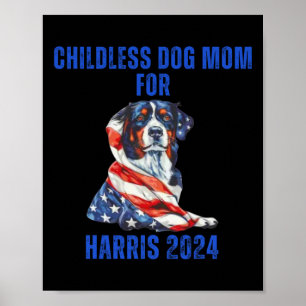 2024 Childless Dog Mum For Harris 2024 Poster