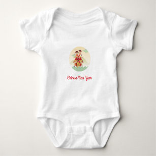2024 Chinese New Year Dragon Boat  Baby Bodysuit