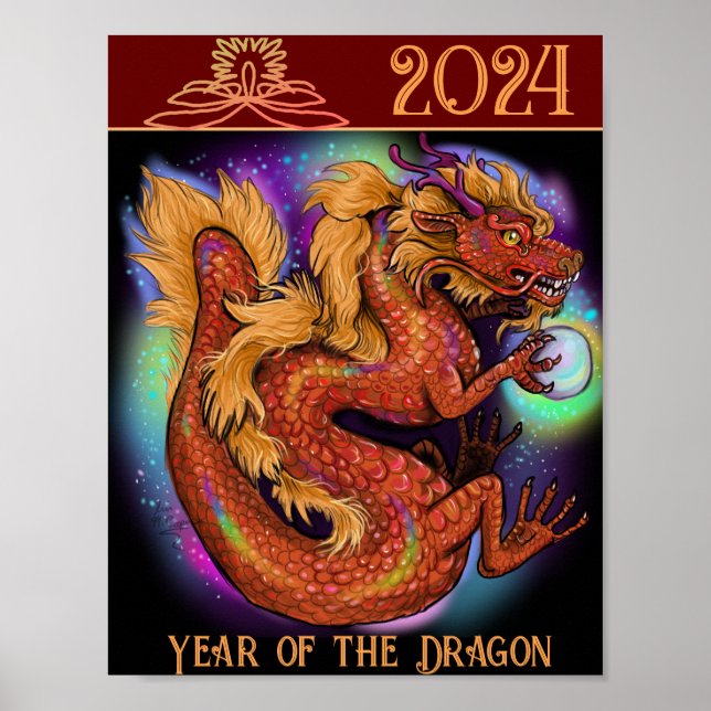 2024 Chinese Zodiac Year of the Dragon Poster (Front)