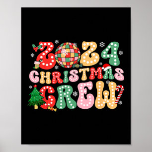 2024 Christmas Crew Xmas Ornaments Family Pyjamas Poster