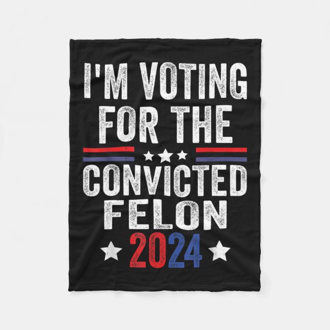 2024 Convicted Felon23  Fleece Blanket (Front)