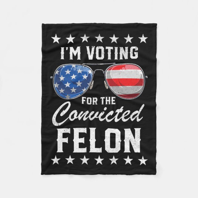 2024 Convicted Felon2  Fleece Blanket (Front)