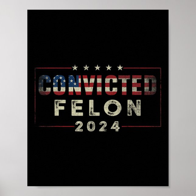 2024 Convicted Felon37  Poster (Front)
