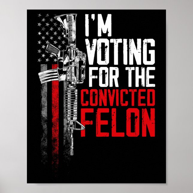 2024 Convicted Felon - I'm Voting Convicted Felon  Poster (Front)