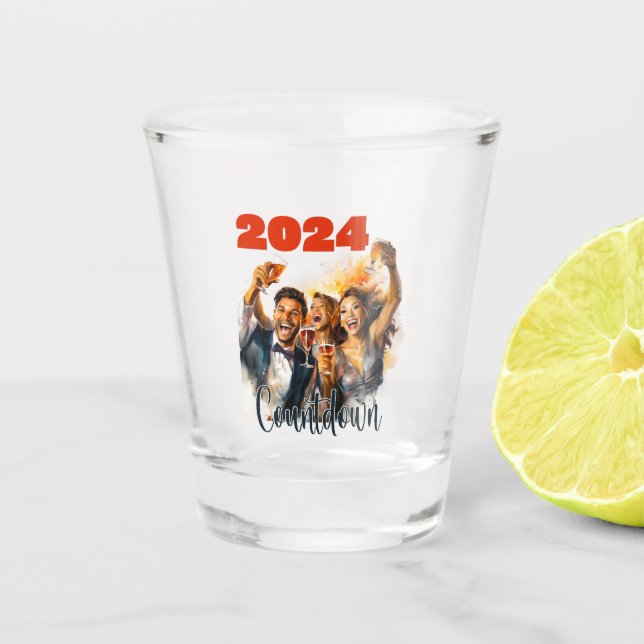 2024 Countdown Shot Glass (Front)
