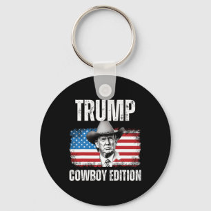 2024 Cowboy Edition Republican American Flag  Key Ring