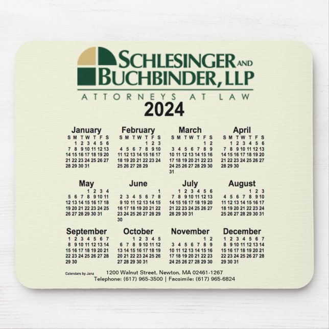 2024 Custom Calendar by Janz Mouse Pad (Front)