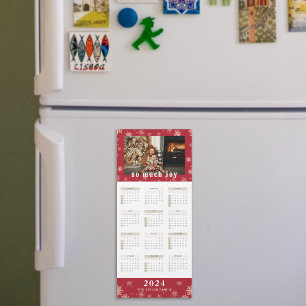 2024 Custom Photo Joy Calendar Magnetic Card