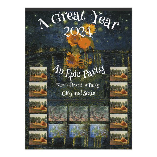 2024 Dinner Happy Hour Girls Boys Night Out Wine Photo Print (Front)