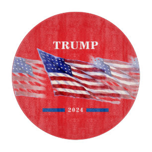 2024 Donald Trump American Flag Cutting Board