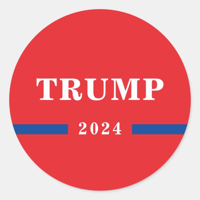 2024 Donald Trump Classic Round Sticker (Front)