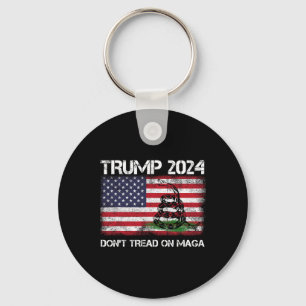 2024 Don't Tread On Maga American Us Flag Snake Key Ring
