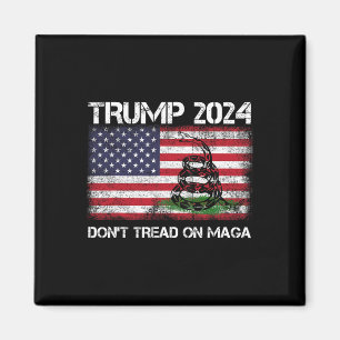 2024 Don't Tread On Maga American Us Flag Snake Magnet
