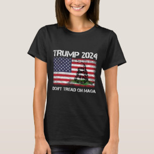 2024 Don't Tread On Maga American Us Flag Snake T-Shirt