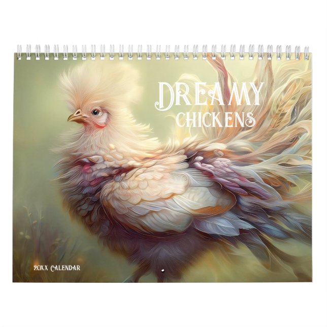 2024 Dreamy Chickens Fantasy Art Calendar (Cover)