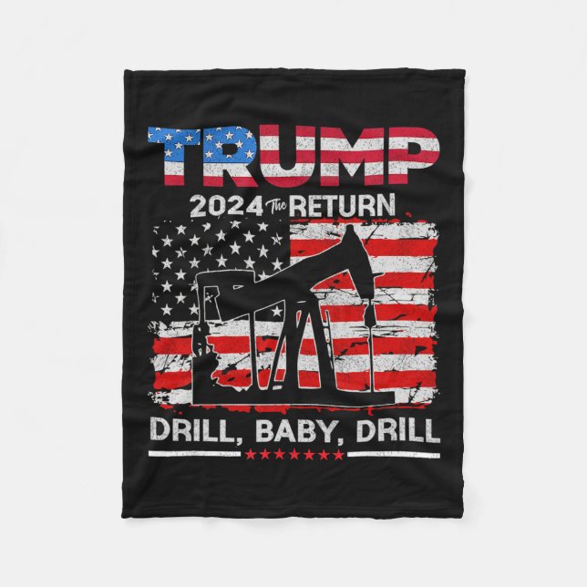 2024 Drill Baby  Fleece Blanket (Front)