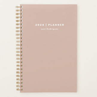 2024 Dusty Pink Weekly Monthly Non Dated Planner