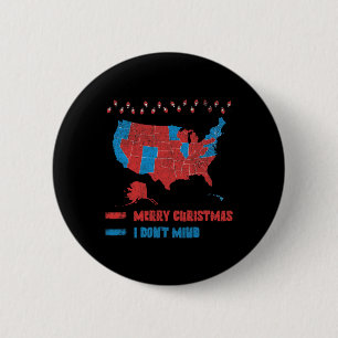 2024 Election Map Merry Christmas Red Voters Trump 6 Cm Round Badge
