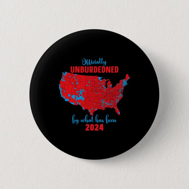 2024 Election Results Map  6 Cm Round Badge (Front)