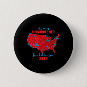 2024 Election Results Map Trump Win  6 Cm Round Badge