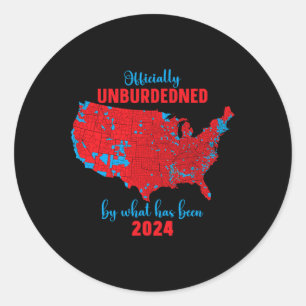 2024 Election Results Map Trump Win  Classic Round Sticker